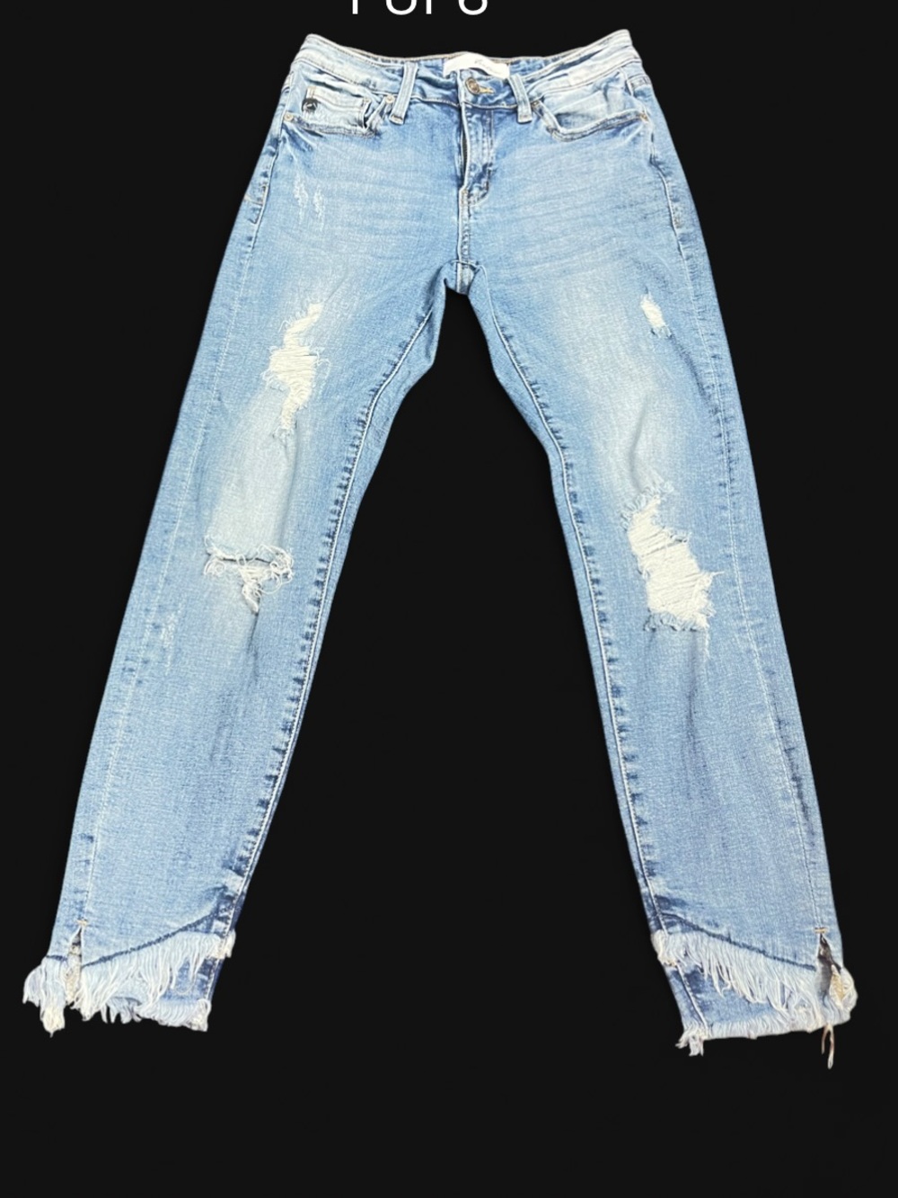 KanCan KC8204M Distressed Skinny Jeans in Blue Waist 26